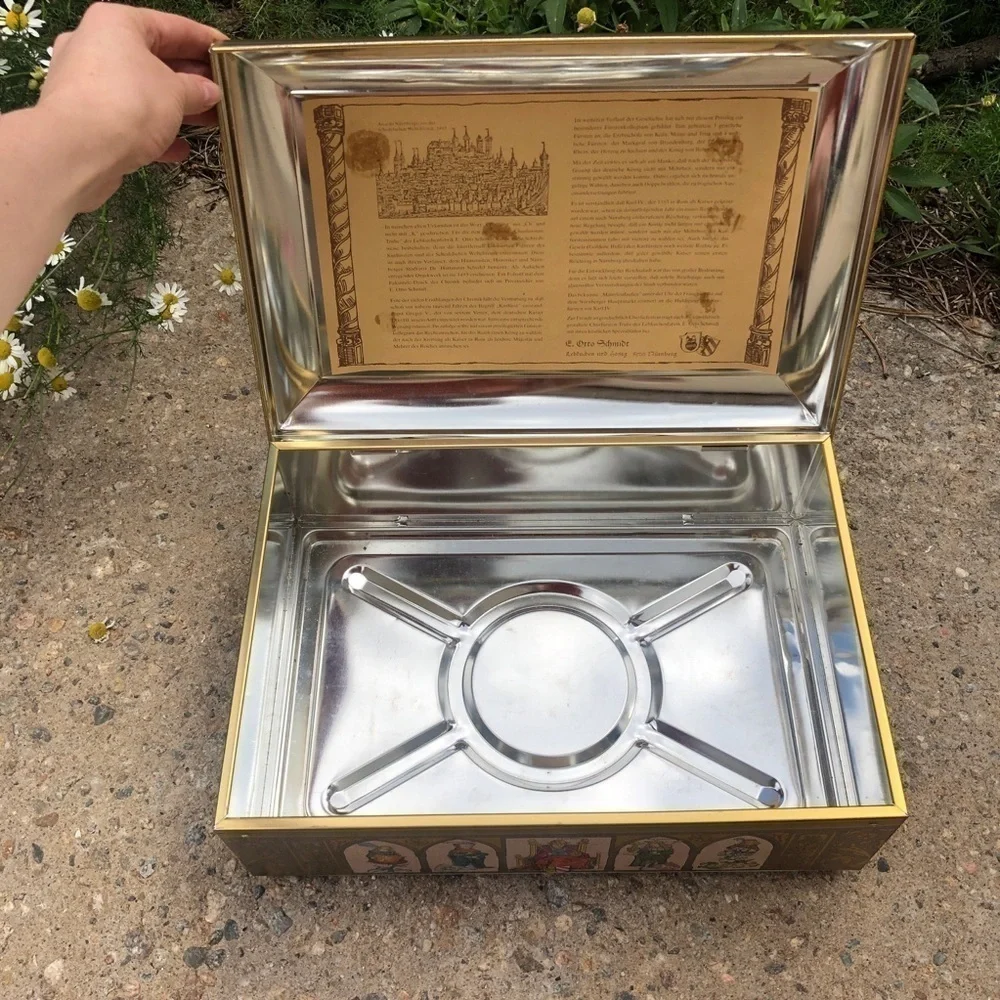 Vintage Lebkuchen Schmidt Biscuit Tin - German Treasure Chest